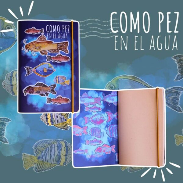 Mini Carnet Poisson dans l'Eau