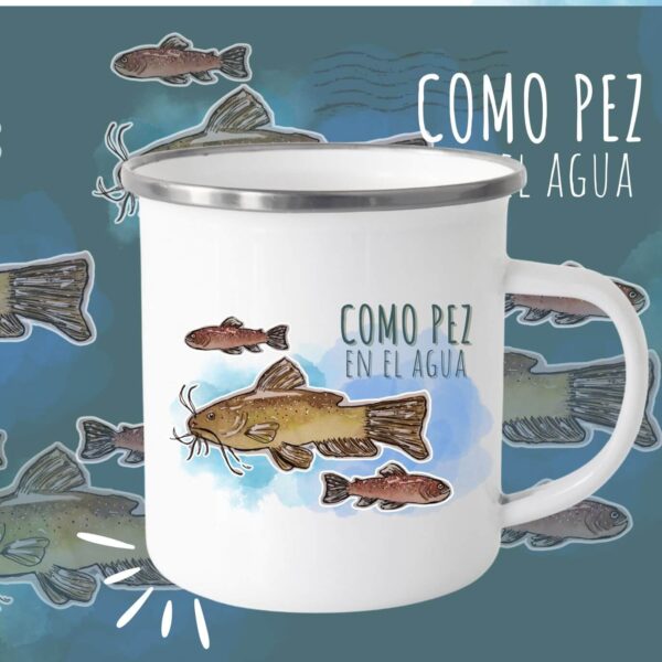 Tasses émaillées Poisson dans l'eau – Image 2