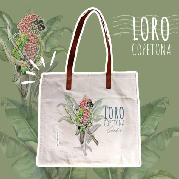 Totebags Oiseaux de Colombie - Cuir & Coton – Image 8