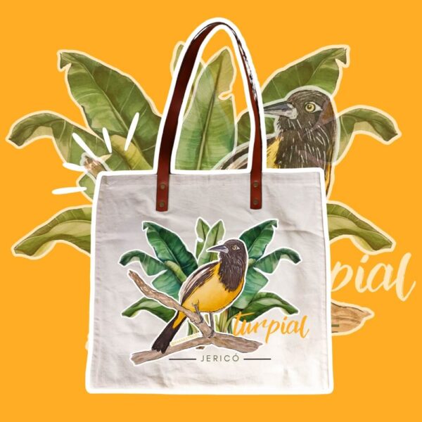 Totebags Oiseaux de Colombie - Cuir & Coton – Image 7