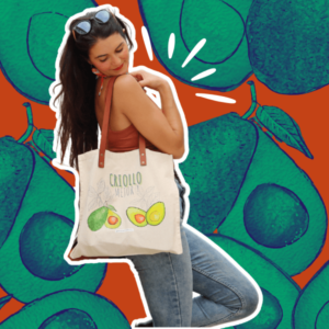 Totebags Fruits de Colombie - Cuir & Coton