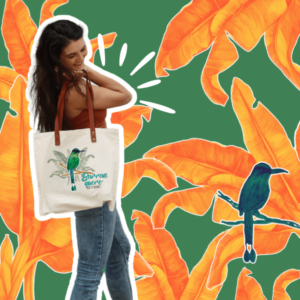 Totebags Oiseaux de Colombie - Cuir & Coton