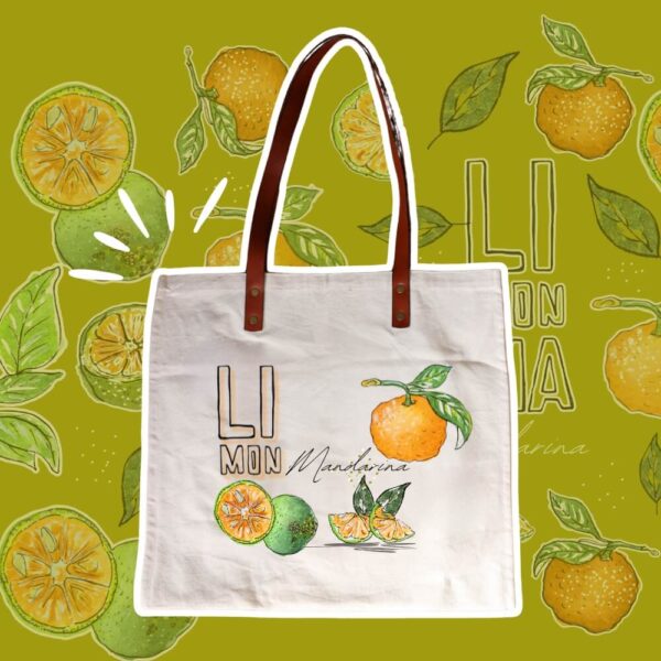 Totebags Fruits de Colombie - Cuir & Coton – Image 4
